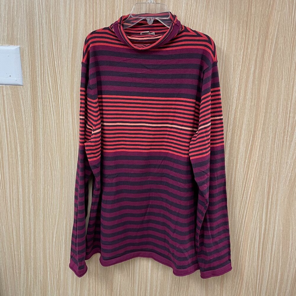 Duluth Trading Co Red Striped Sweater Size XXL
